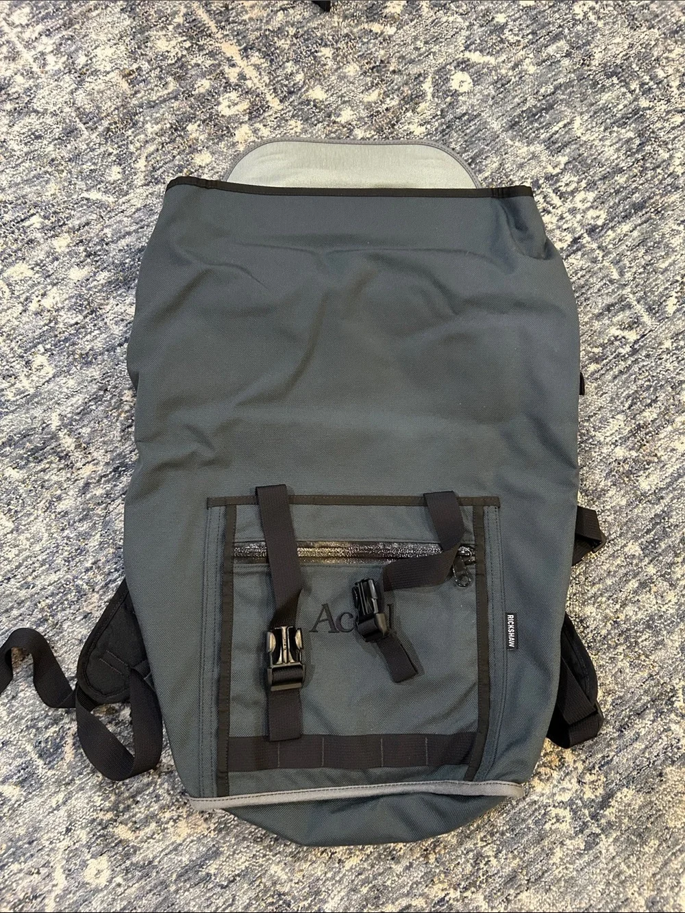 Rickshaw Roll-Top Backpack in Slate Gray